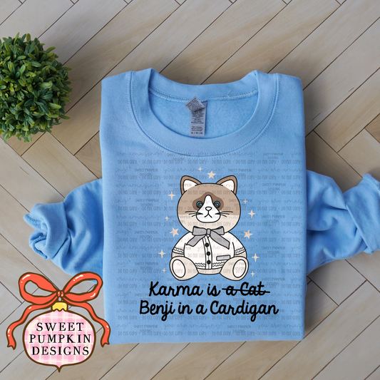 Benji Cardigan Cat Sweatshirt