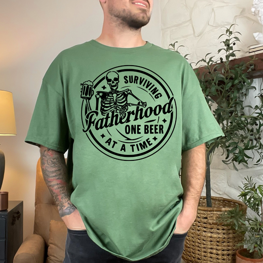 Surviving Fatherhhod One Beer At A time Shirt