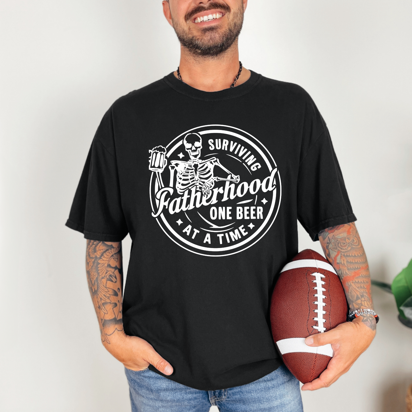 Surviving Fatherhhod One Beer At A time Shirt