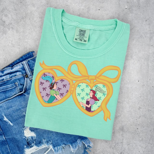 Stepsisters Locket TANK OR TEE - COMFORT COLORS - MAGICAL PARK DAY VACATION TOP