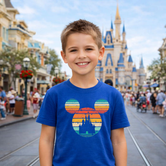 RETRO SUNSET MOUSE SHIRT FOR KIDS