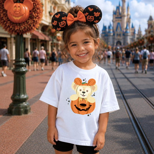 DUFFY TEDDY BEAR PUMPKIN Magical Theme Park Halloween Kids Shirt | Toddler & Youth Sizes