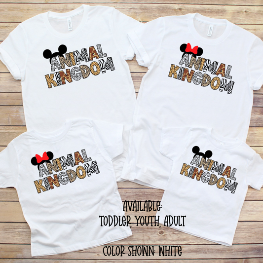 AK ANIMAL PRINT MOUSE SHIRT FOR YOUTH AND ADULTS