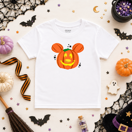 WINKY MOUSE PUMPKIN Magical Theme Park Halloween Kids Shirt | Toddler & Youth Sizes