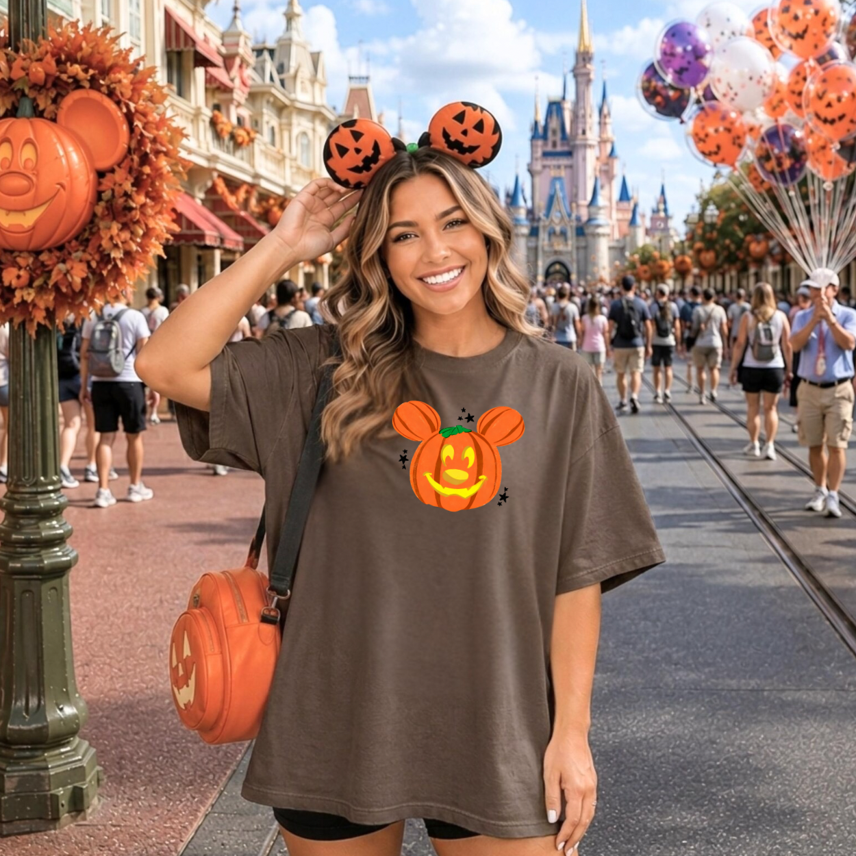 WINKY MOUSE PUMPKIN | Magical Theme Park Shirt & Tank | Adult Comfort Colors Tee