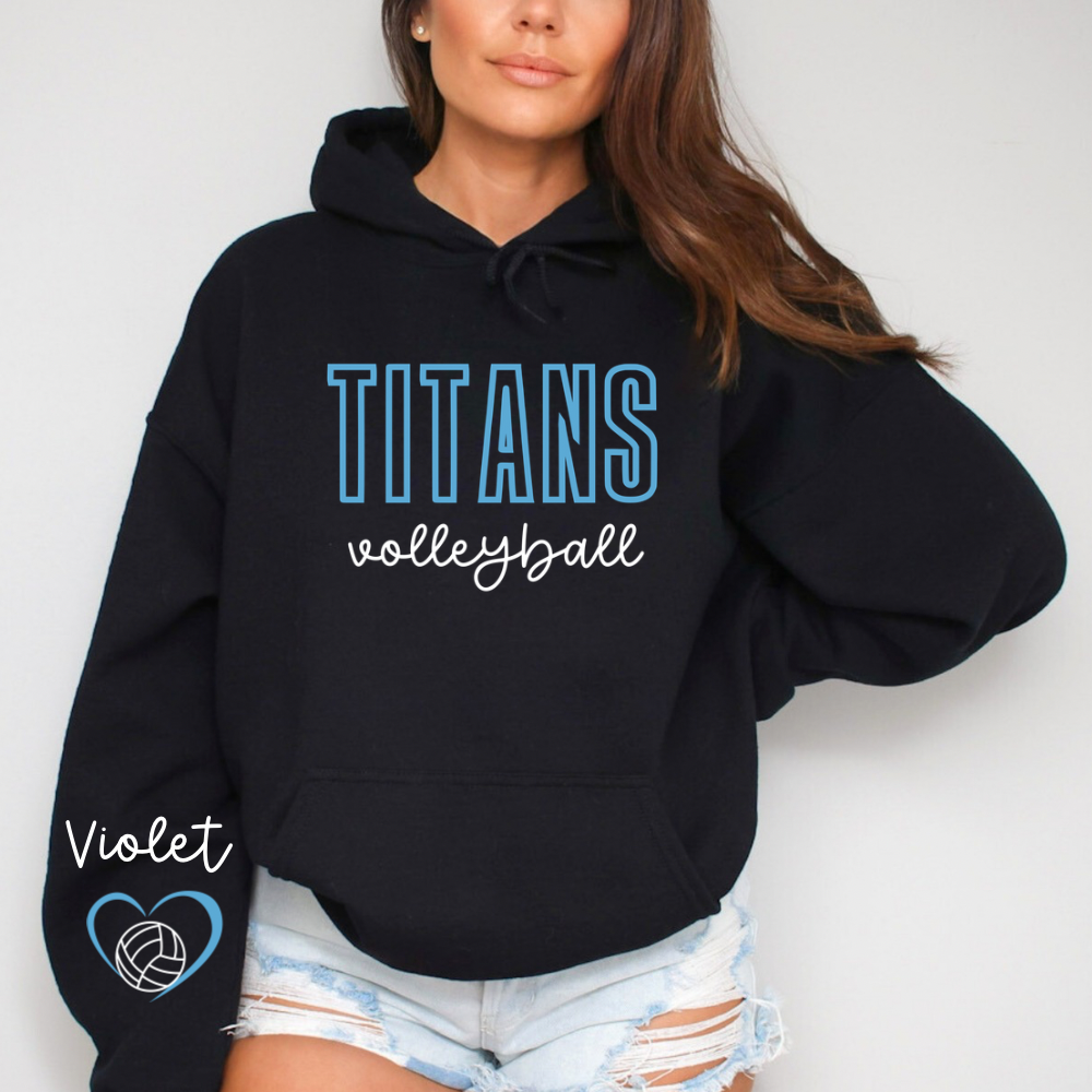 Custom Volleyball Hoodie with Player Name | Volleyball Team Sweatshirt | Personalized Volleyball Mom Hoodie | Custom Team Hoodie