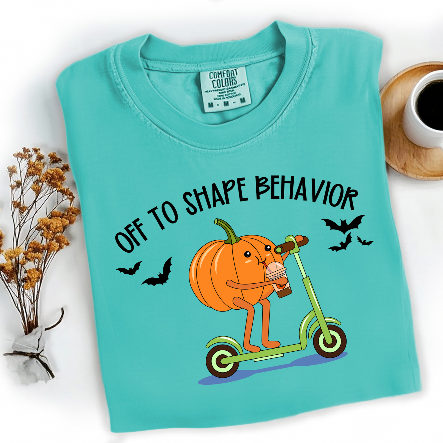 Halloween BCBA Ghost Shirt – Comfort Colors Tee for Behavior Analysts