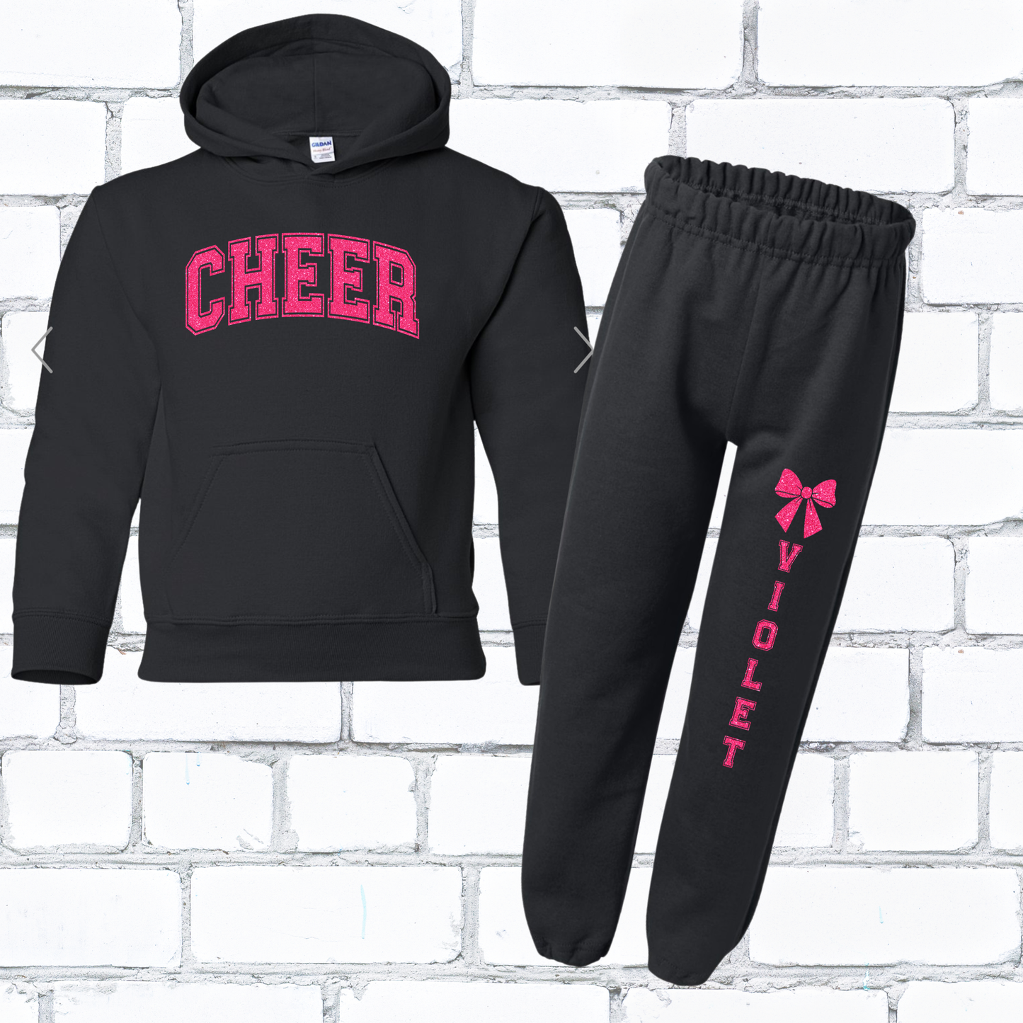 Custom Cheer Sweatshirt & Sweatpants Set (Sold Separately)