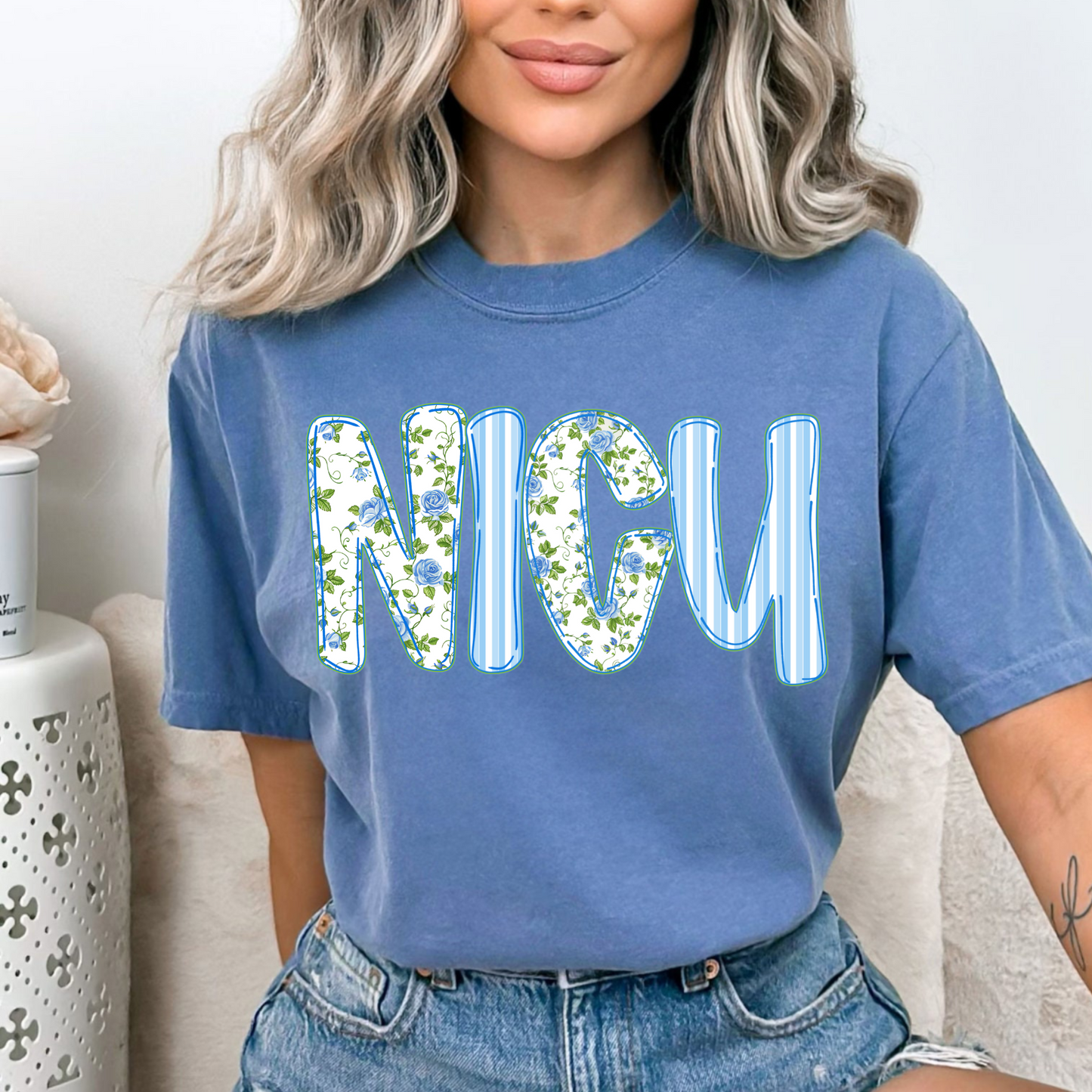 Floral NICU Nurse Shirt