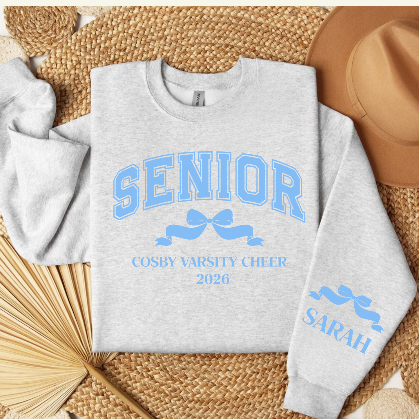 Cosby Senior Cheer Bow Crewneck Sweatshirt