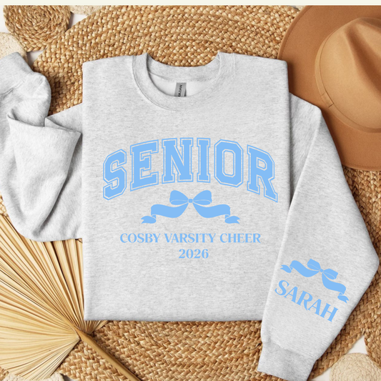 Cosby Senior Cheer Bow Crewneck Sweatshirt