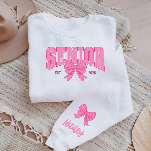 Senior 2026 Bow Crewneck Sweatshirt