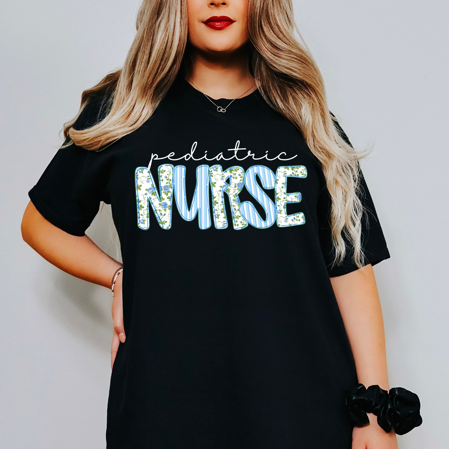 Floral Pediatric Nurse Shirt