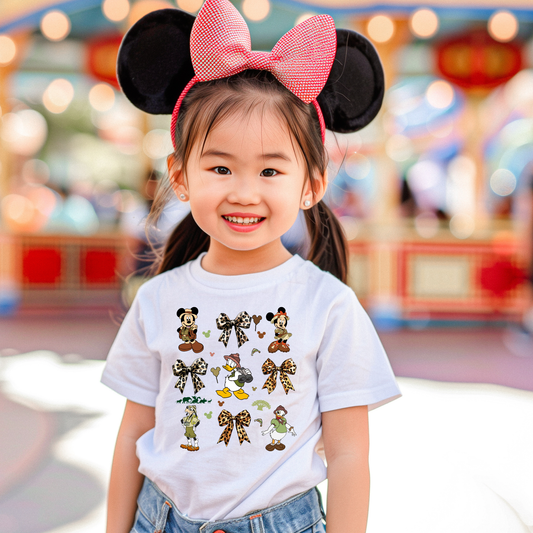 Safari Bows Shirt for Kids