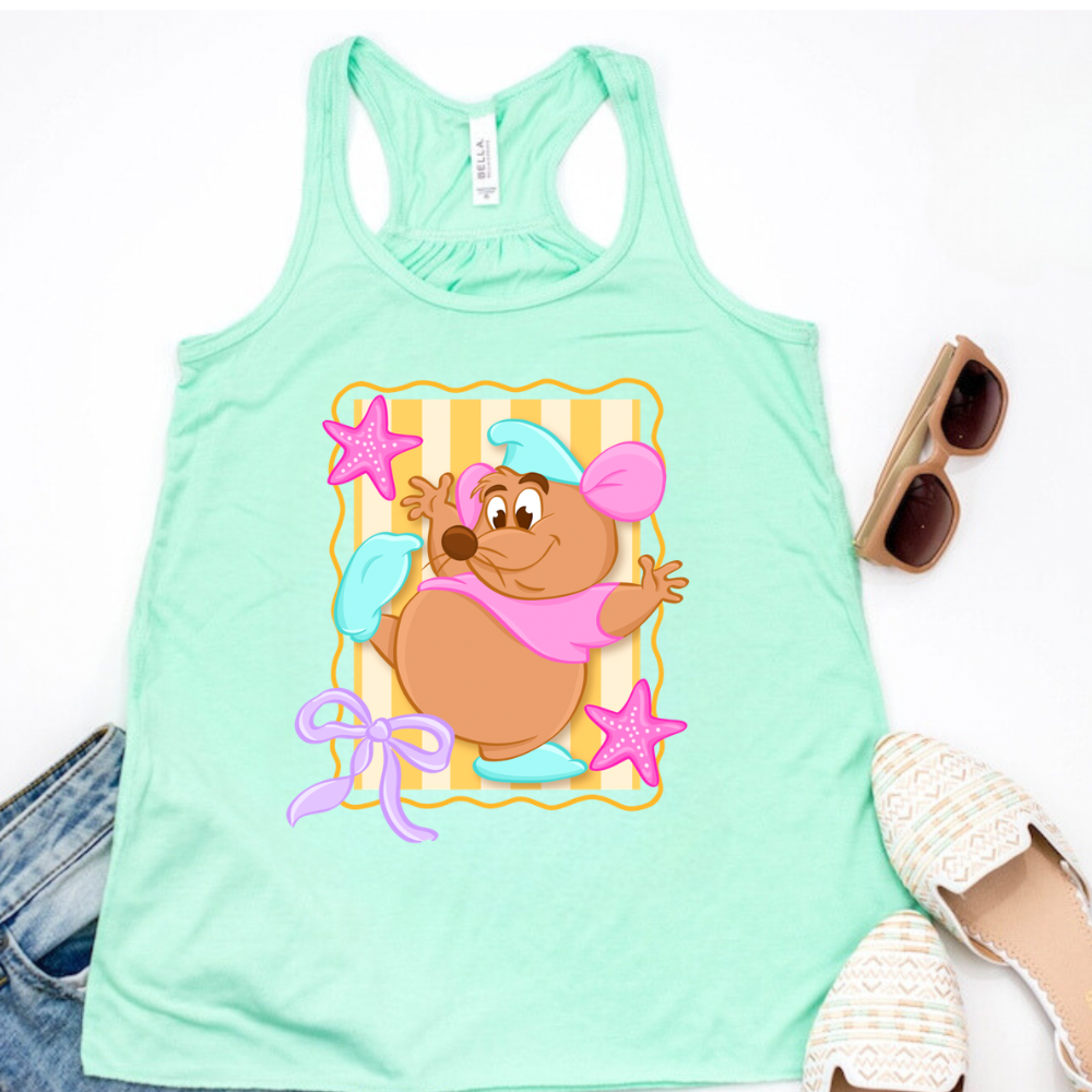 PREPPY GUS Racerback Tank for Women – Lightweight Vacation Graphic Tank