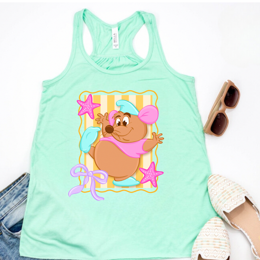 PREPPY GUS Racerback Tank for Women – Lightweight Vacation Graphic Tank