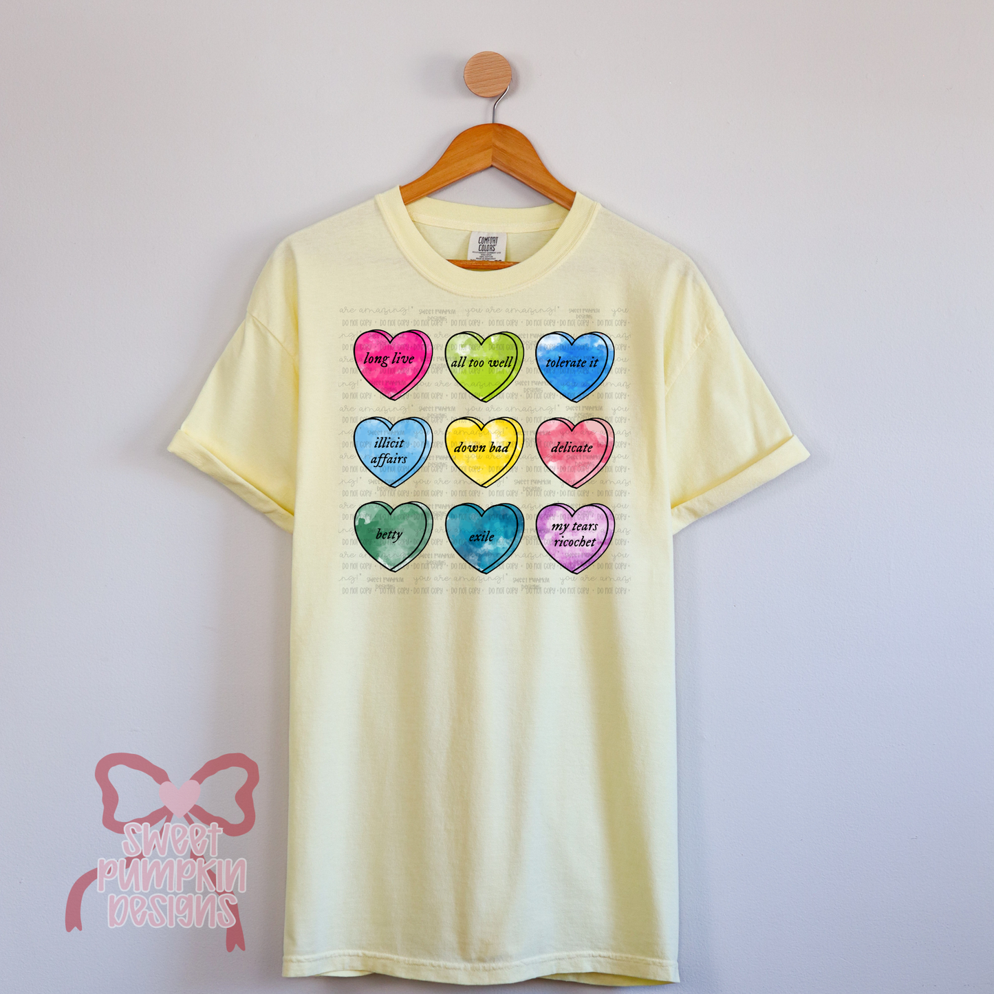 Custom Candy Heart Song Shirt