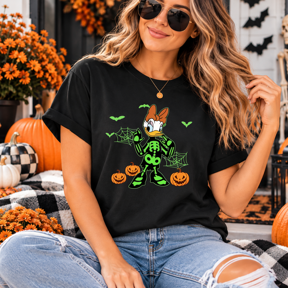 Daisy Halloween Skeleton Tshirt
