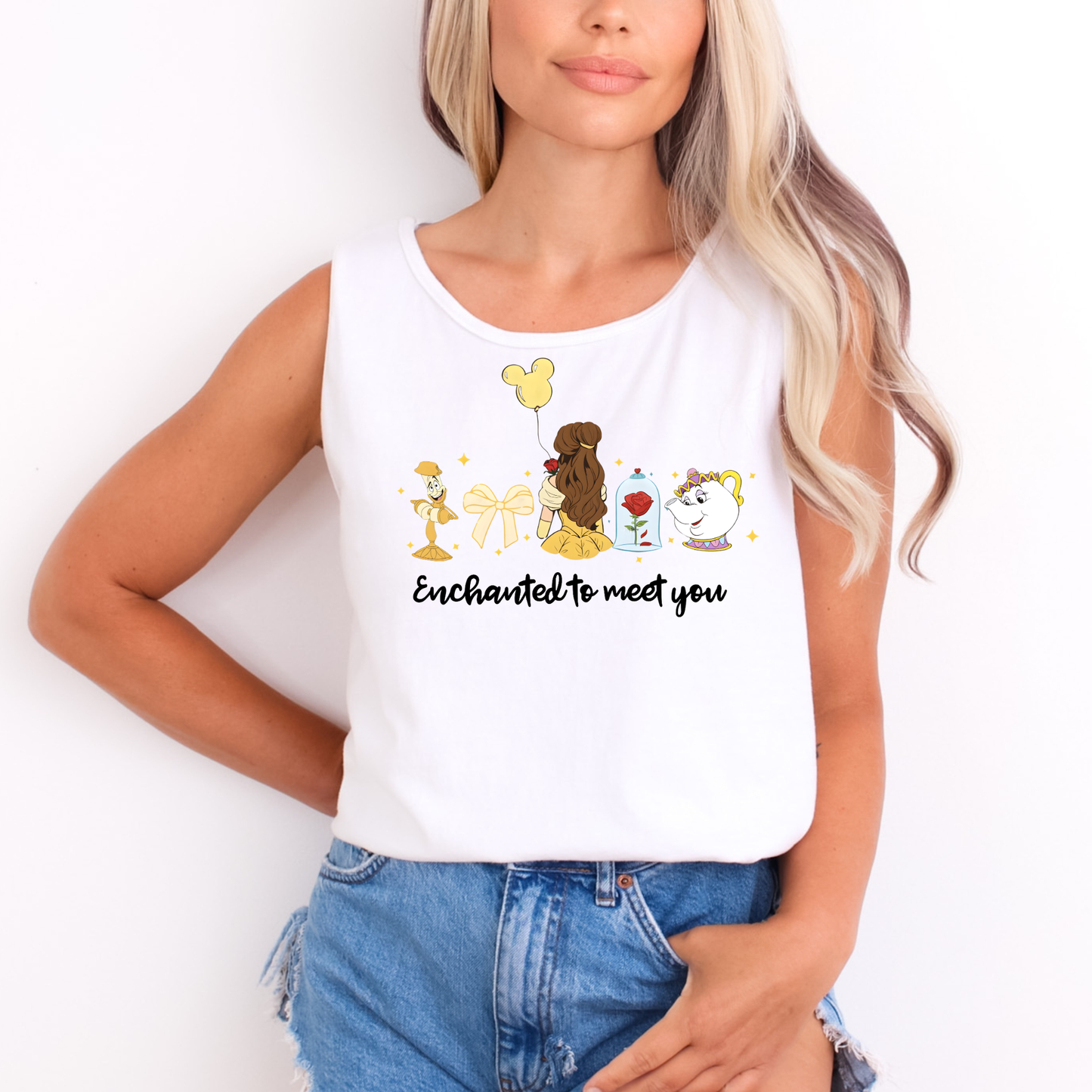 BELLE ENCHANTED TO MEET YOU COMFORT COLORS TANK