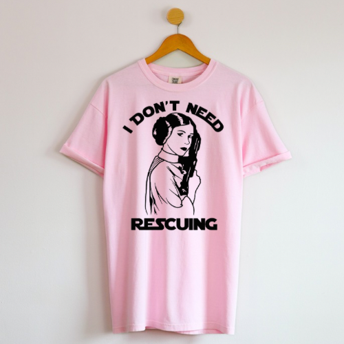 I Don’t Need Rescuing TANK OR TEE - COMFORT COLORS - MAGICAL PARK DAY VACATION TOP