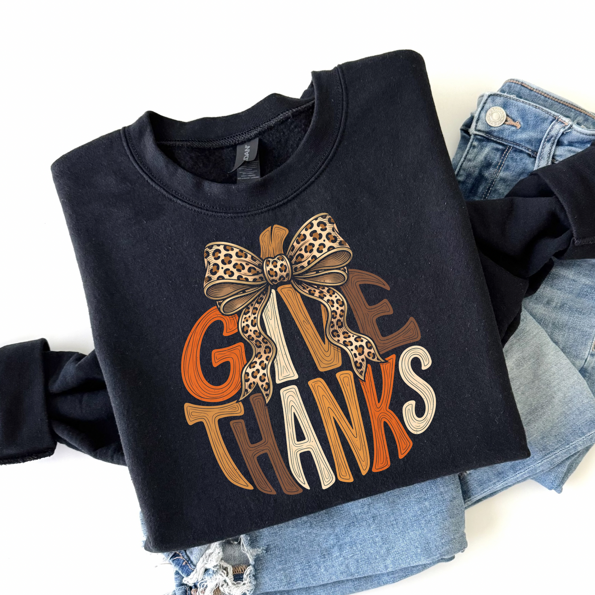 Thankful Leopard Pumpkin Sweatshirt | Fall Thanksgiving Crewneck