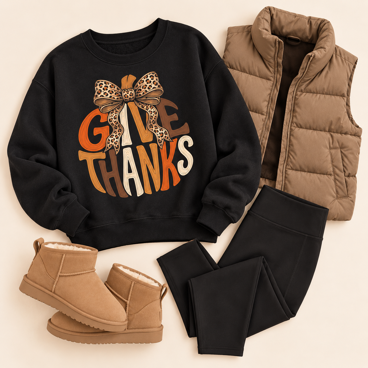Thankful Leopard Pumpkin Sweatshirt | Fall Thanksgiving Crewneck
