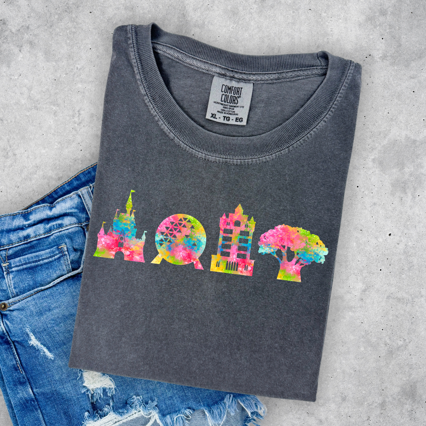 Rainbow Paint Splatter 4 Parks | Cozy Park Day Shirt