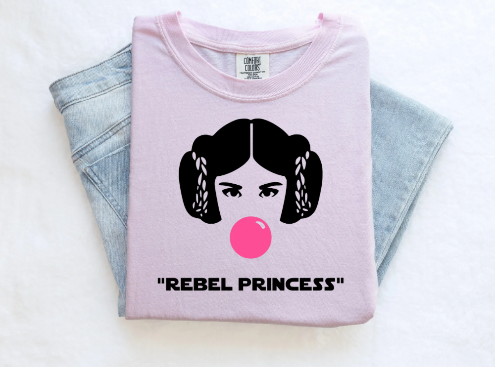 Rebel Princess TANK OR TEE - COMFORT COLORS - MAGICAL PARK DAY VACATION TOP