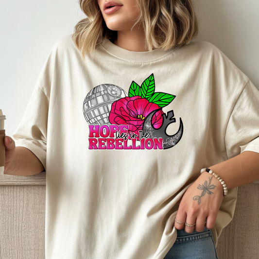 Rebellion Hope TANK OR TEE - COMFORT COLORS - MAGICAL PARK DAY VACATION TOP