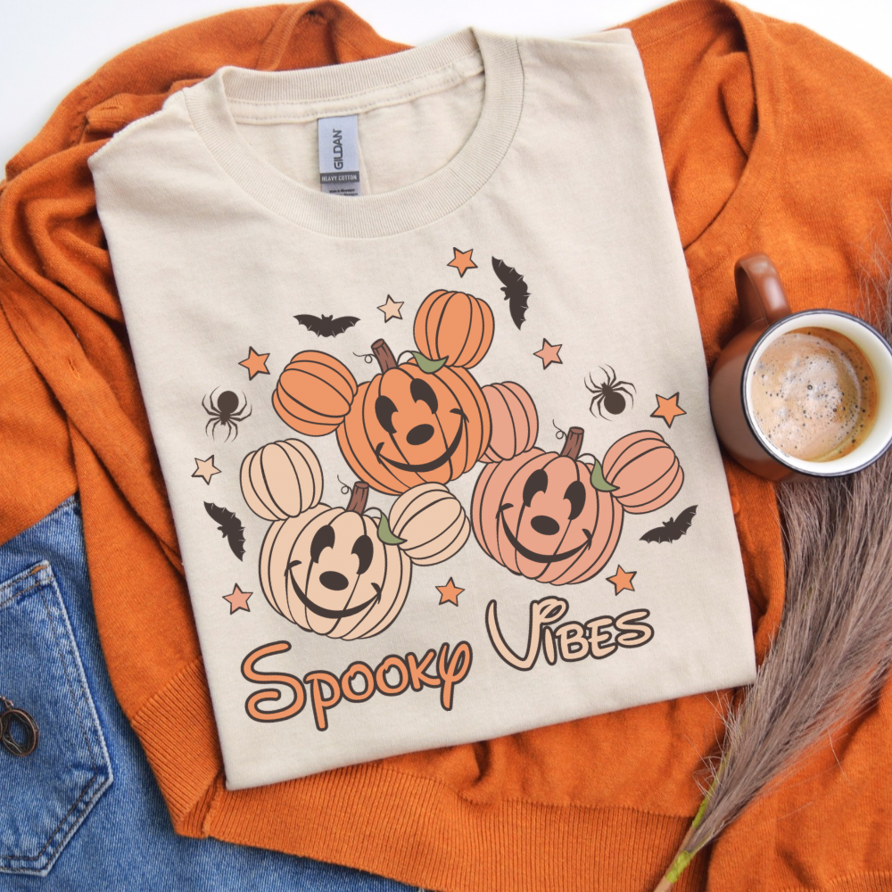 SPOOKY VIBES Shirt - Bella Canvas - Halfway to Halloween