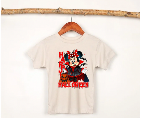 HALLOWEEN GIRL VAMPIRE MOUSE SHIRT FOR KIDS