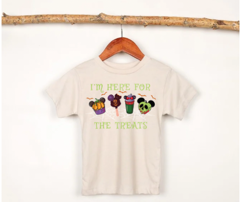 HERE FOR THE TREATS SHIRT FOR KIDS