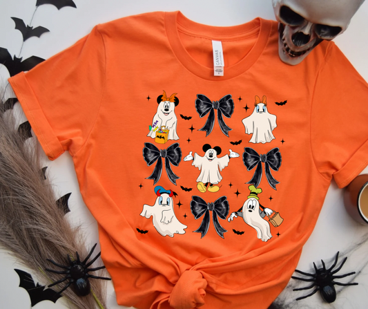 HALLOWEEN GHOST BOWS Shirt - Bella Canvas - Halfway to Halloween