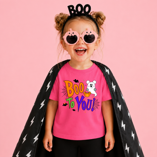 BOO TO YOU HALLOWEEN Magical Theme Park Halloween Kids Shirt | Toddler & Youth Sizes