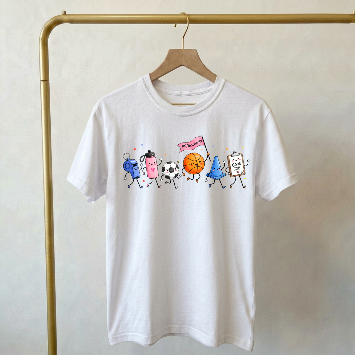 PE TEACHER CUTE DOODLE TSHIRT - TEACHER TUESDAY SALE