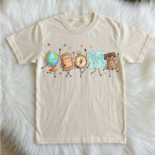 HISTORY TEACHER CUTE DOODLE TSHIRT - TEACHER TUESDAY SALE