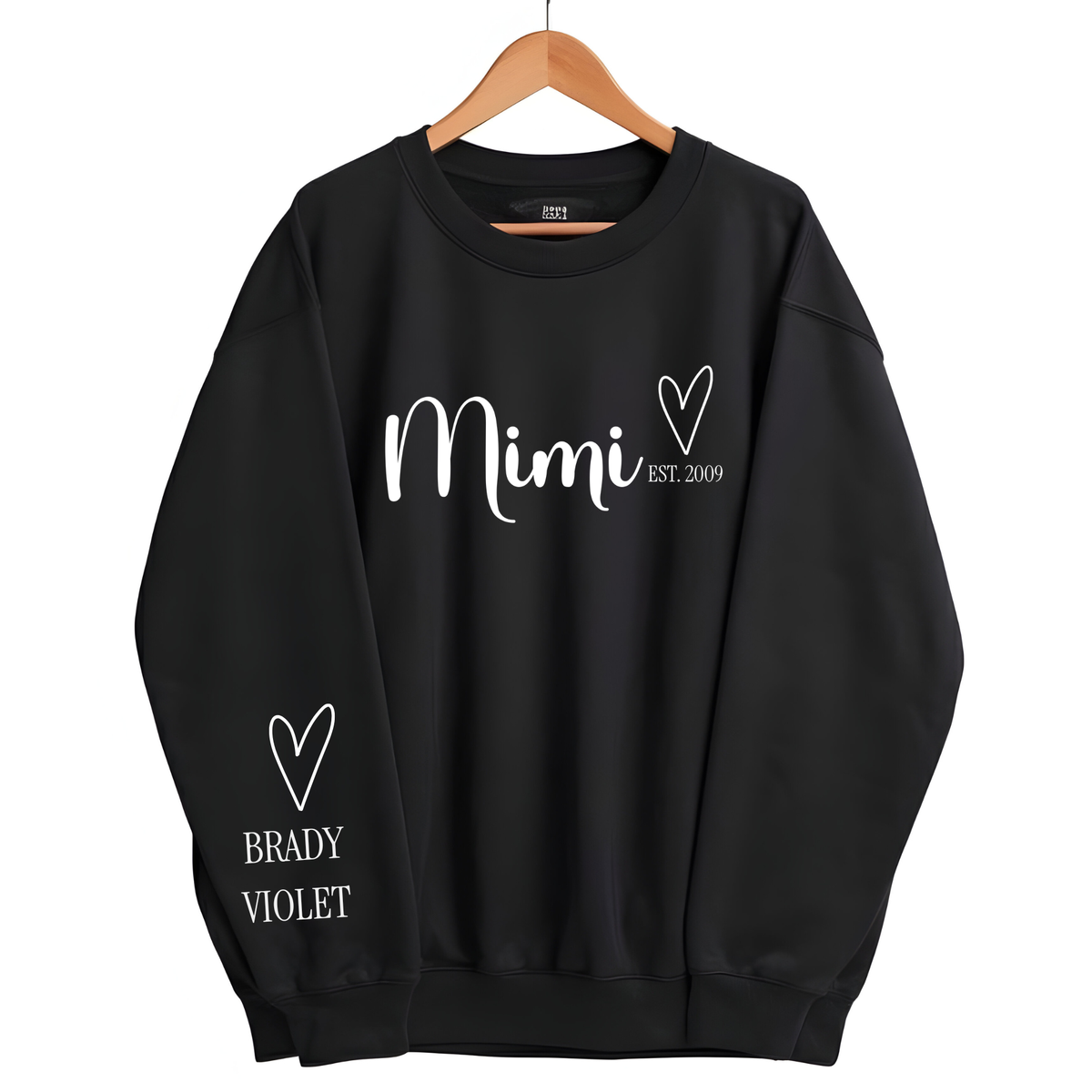 Custom Grandma Sweatshirt with Kids Names on Sleeve, Personalized Nana Mimi Gigi Crewneck, Floral Grandma Gift, Mother’s Day Gift for Grandma
