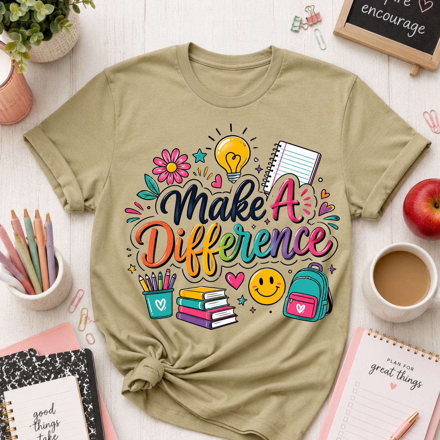 MAKE A DIFFERENCE TSHIRT - TEACHER TUESDAY SALE