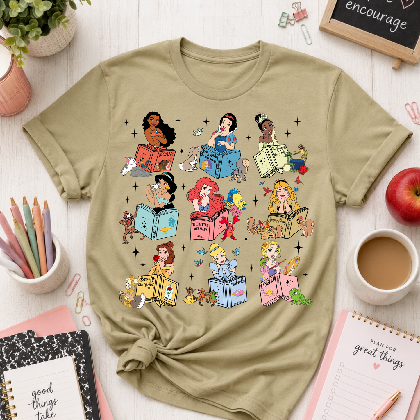 PRINCESS BOOKS TSHIRT - TEACHER TUESDAY SALE