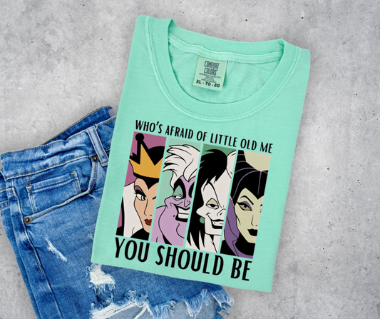 VILLAIN LITTLE OLD ME TANK OR TEE - COMFORT COLORS - MAGICAL PARK DAY VACATION TOP