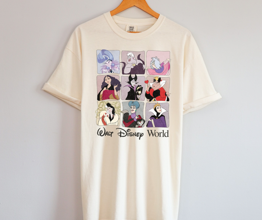 VINTAGE VILLAIN TANK OR TEE - COMFORT COLORS - MAGICAL PARK DAY VACATION TOP