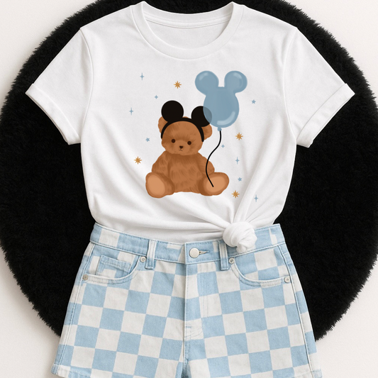 Mouse Club Teddy Bear | Magical Theme Park Shirt & Tank | Adult Comfort Colors Tee