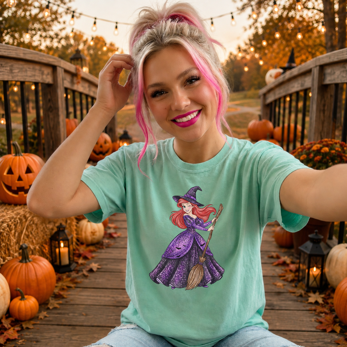 Spooky Mermaid Ariel Halloween Shirt | Magical Theme Park Shirt & Tank | Adult Comfort Colors Tee