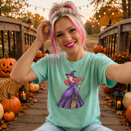 Spooky Mermaid Ariel Halloween Shirt | Magical Theme Park Shirt & Tank | Adult Comfort Colors Tee