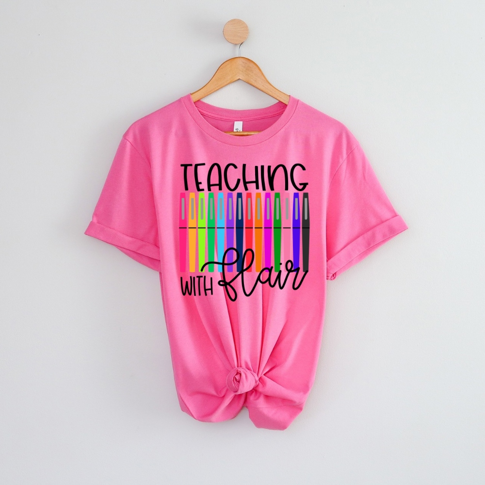 Teaching with Flair Teacher Shirt – School Teacher Comfort Colors Tee