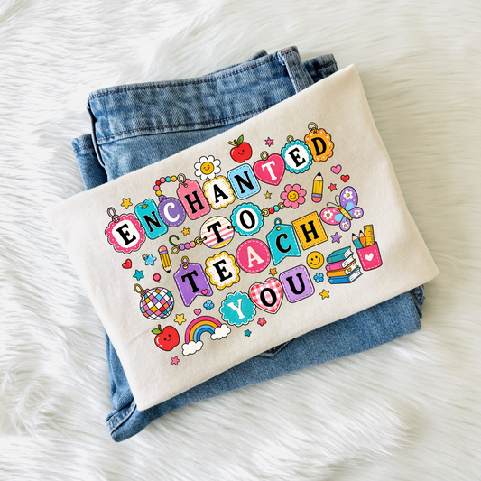 Enchanted to Teach You Teacher Shirt | Bella Canvas Unisex Tee | Comfy Classroom Shirt