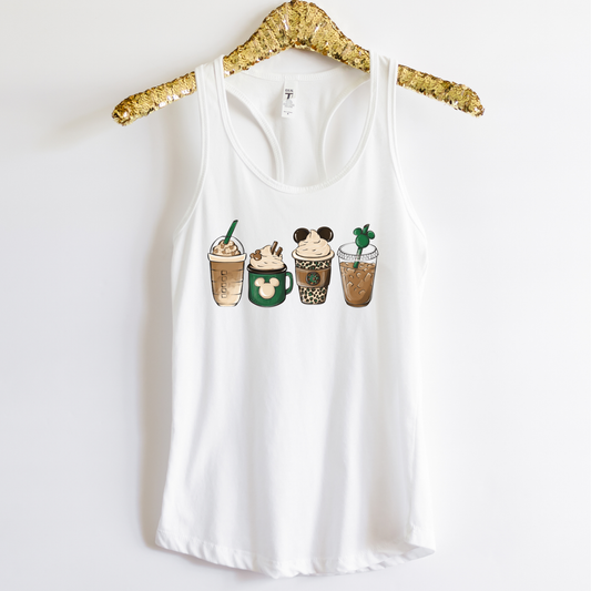 AK COFFEE Racerback Tank for Women – Lightweight Vacation Graphic Tank