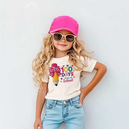 FAUX YARN PENCIL 100 DAYS OF School Shirt