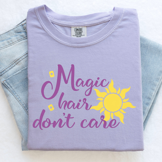 MAGIC HAIR, DON’T CARE SHIRT, PRINCESS TSHIRT - Comfort Colors
