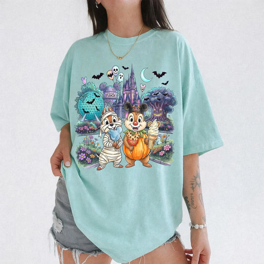 Chip & Dale Halloween SHIRT OR TANK | Magical Theme Park Shirt & Tank | Adult Comfort Colors Tee